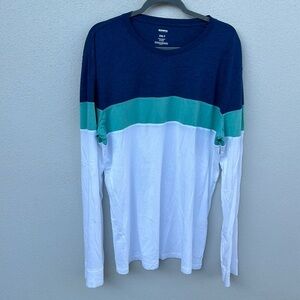 NWOT Men’s Sonoma Color Block Long Sleeve Shirt in Size XXLT. 2XL Tall.